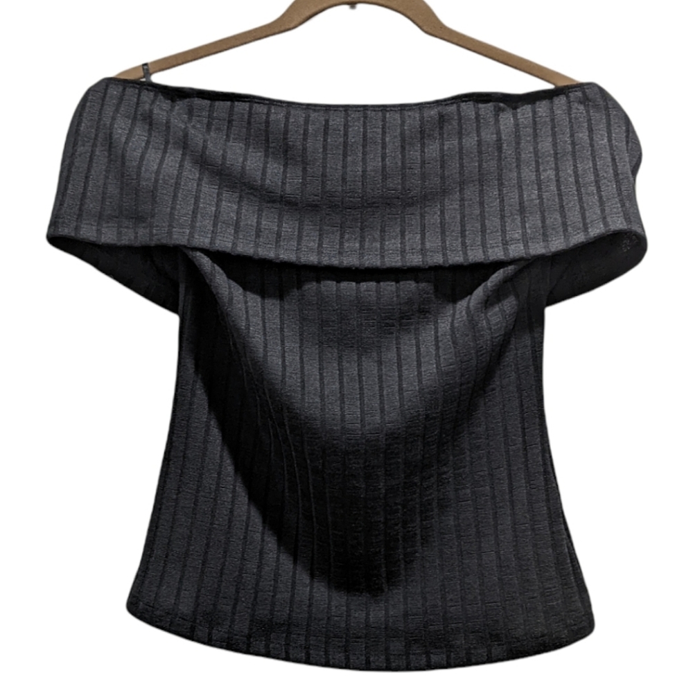 Shein Off-the-Shoulder Black Top